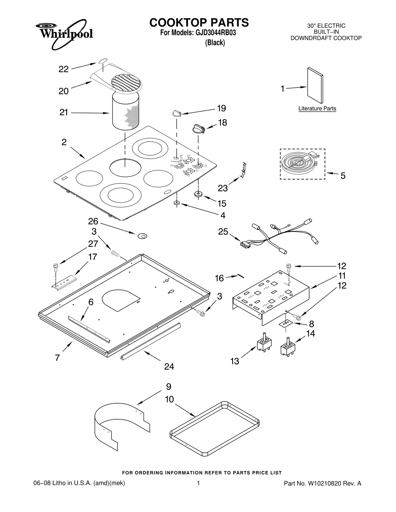 COOKTOP PARTS