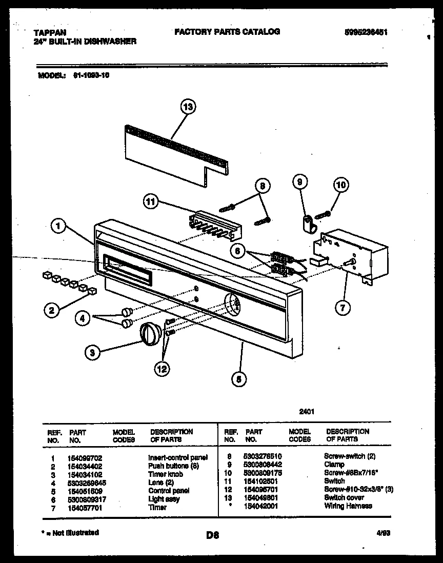 CONSOLE AND CONTROL PARTS