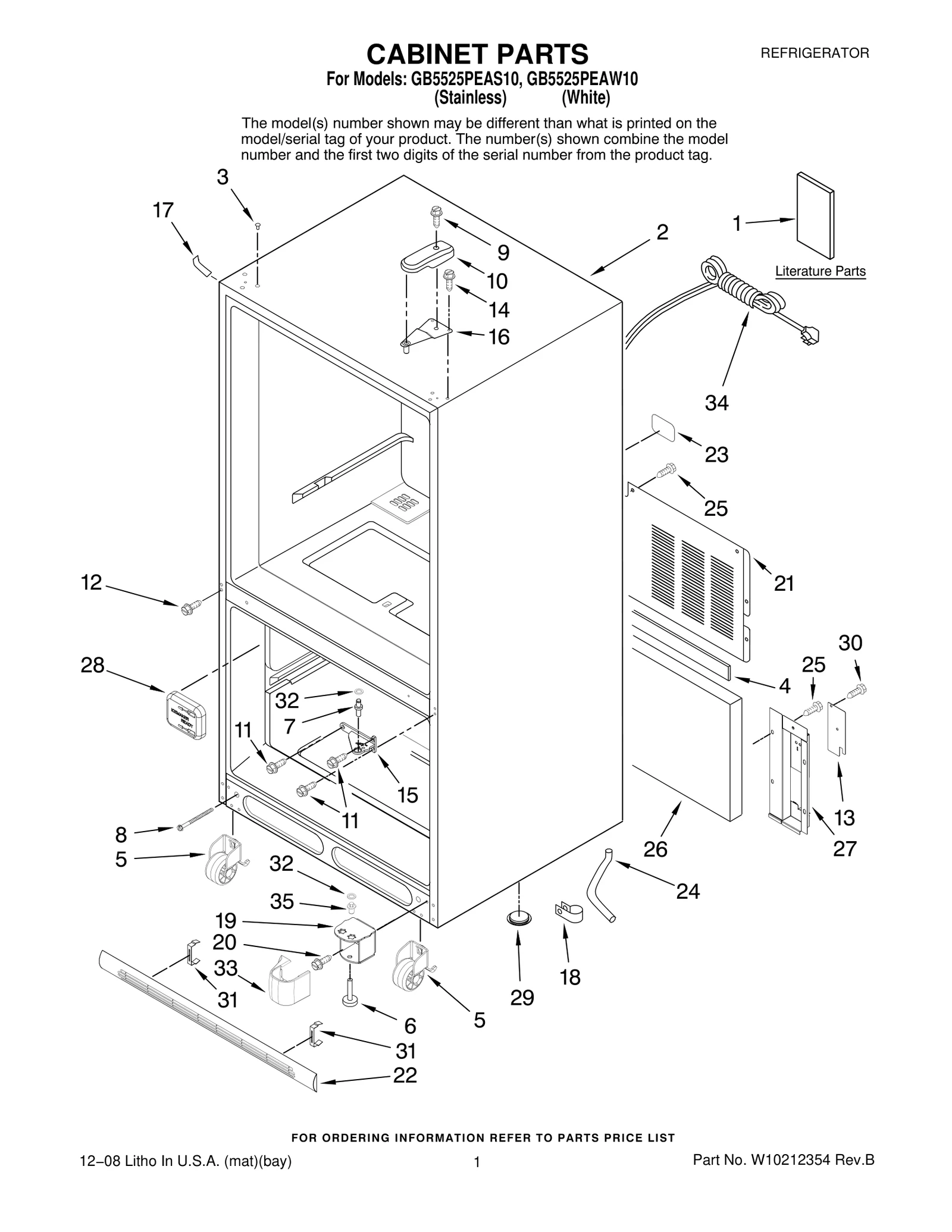 CABINET PARTS