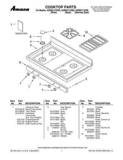 COOKTOP PARTS