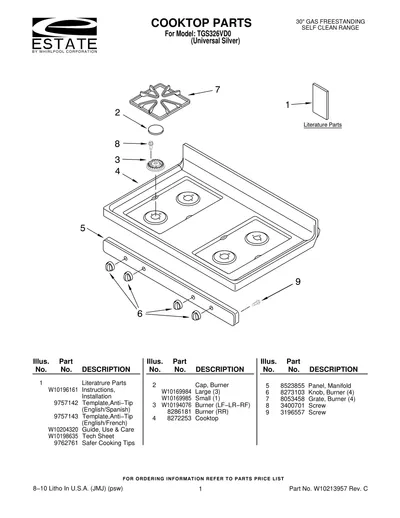 COOKTOP PARTS