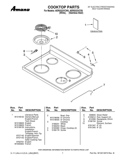 COOKTOP PARTS