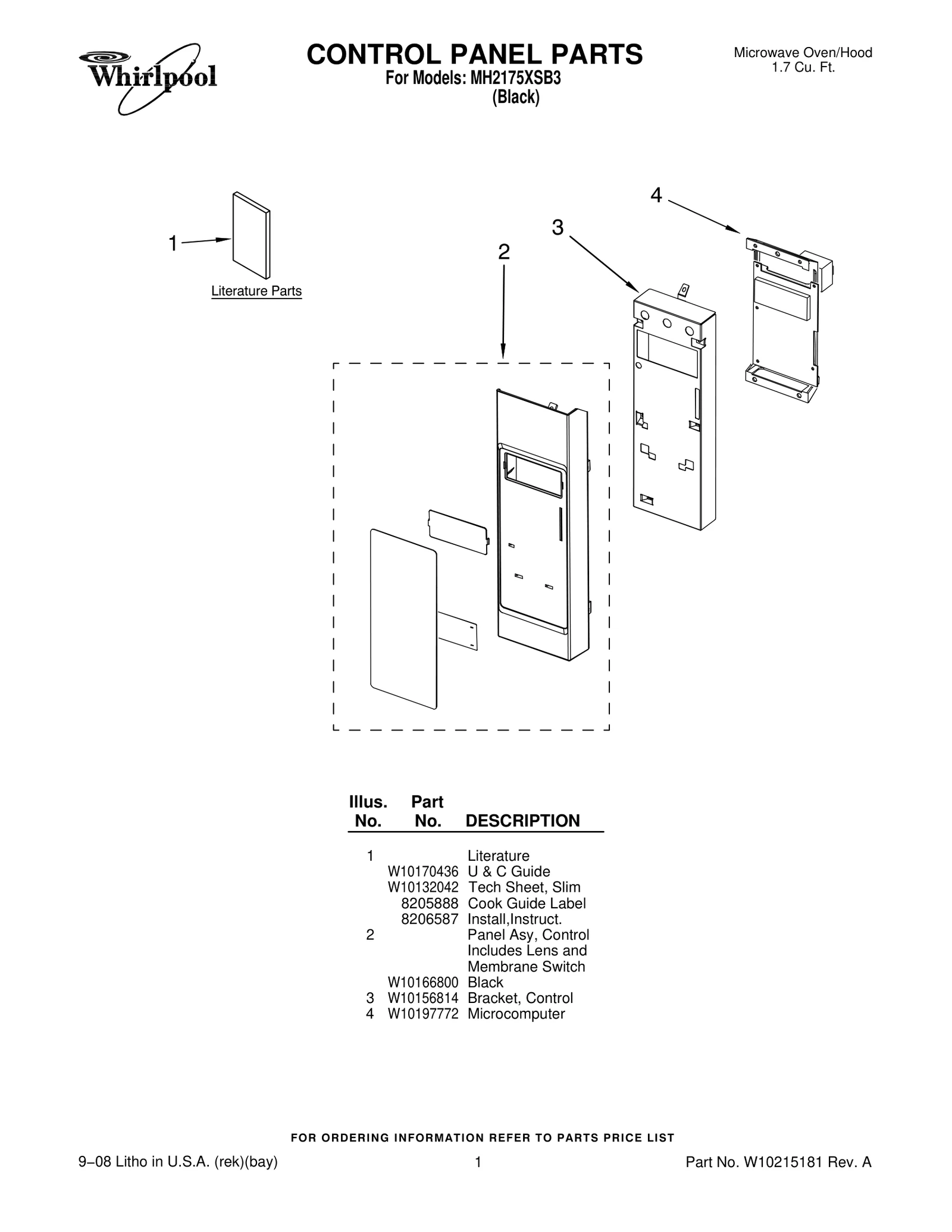 CONTROL PANEL PARTS