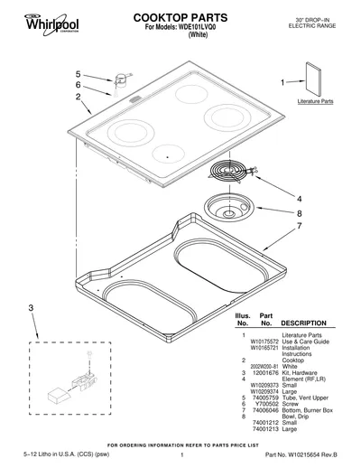 COOKTOP PARTS
