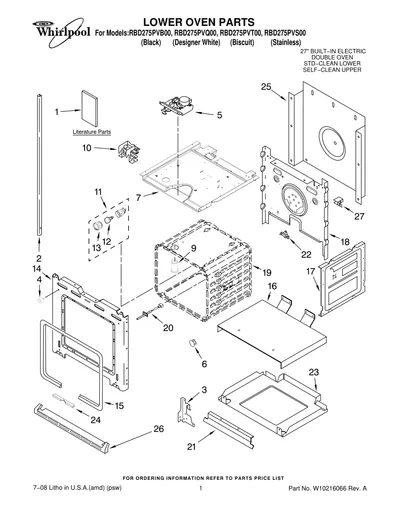 LOWER OVEN PARTS