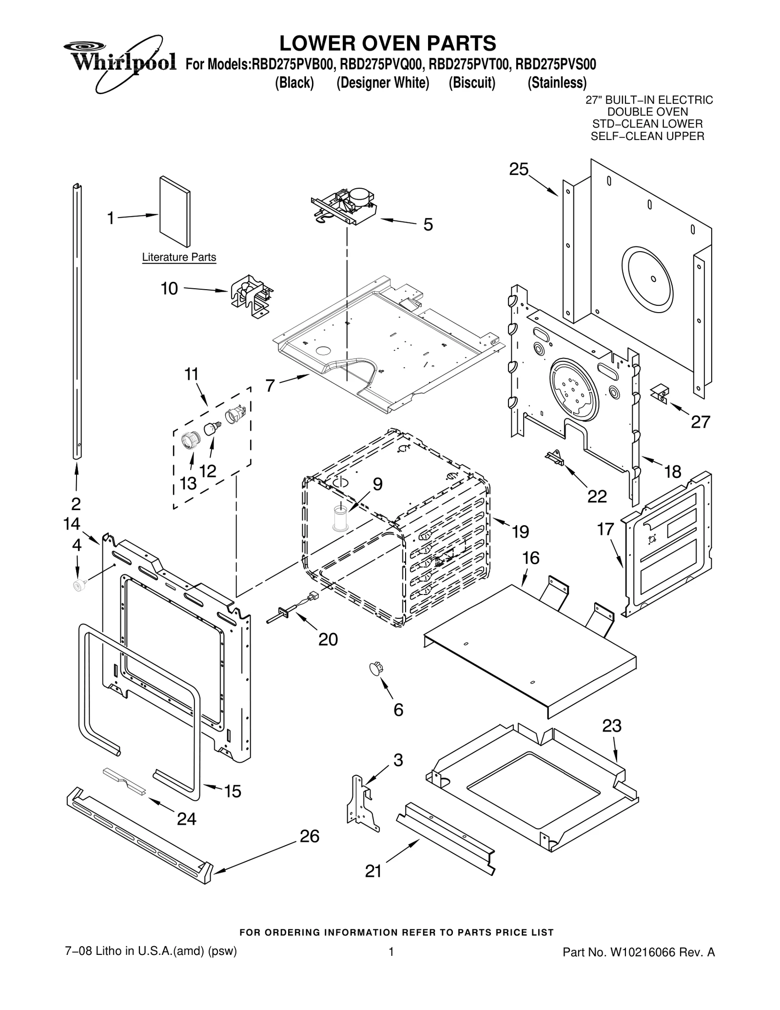 LOWER OVEN PARTS