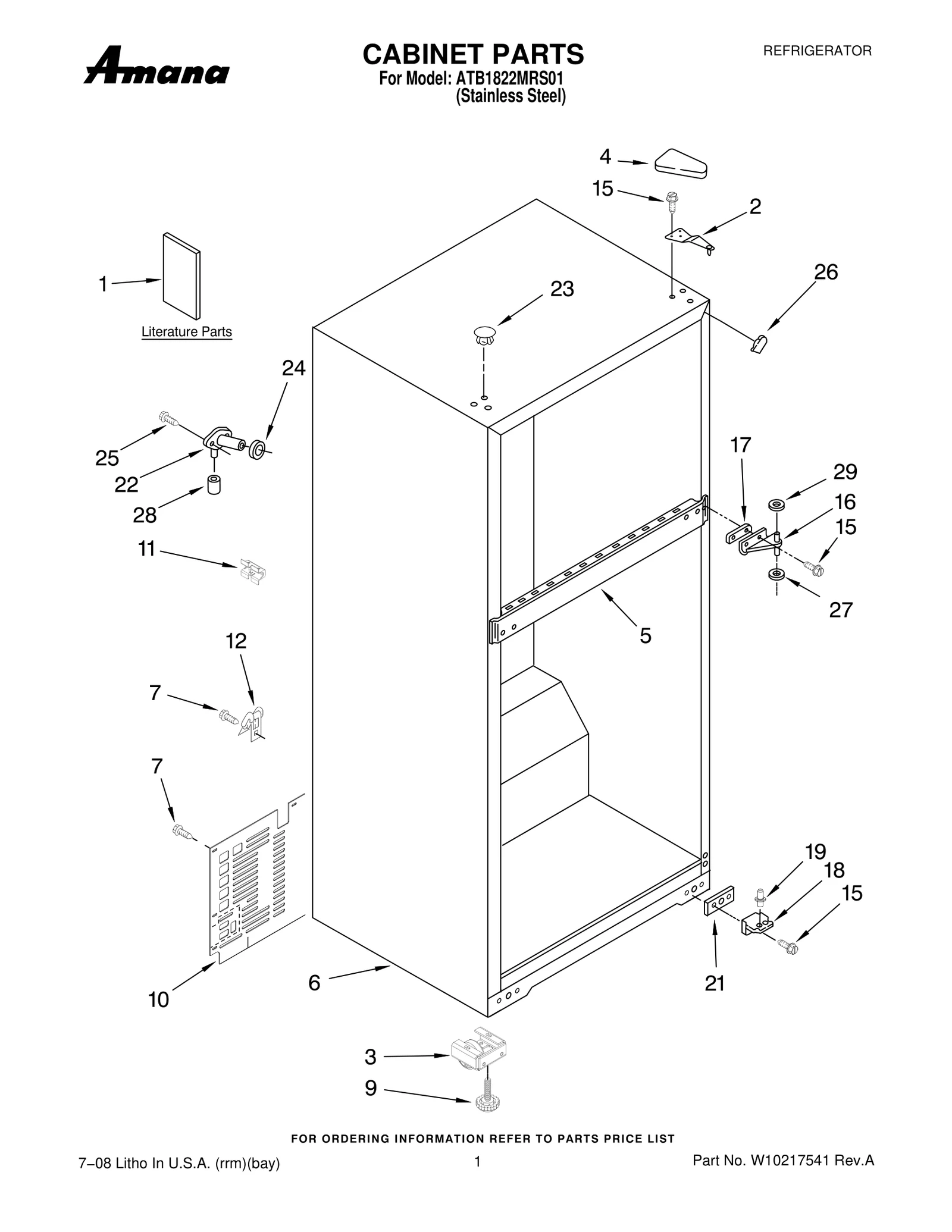 CABINET PARTS