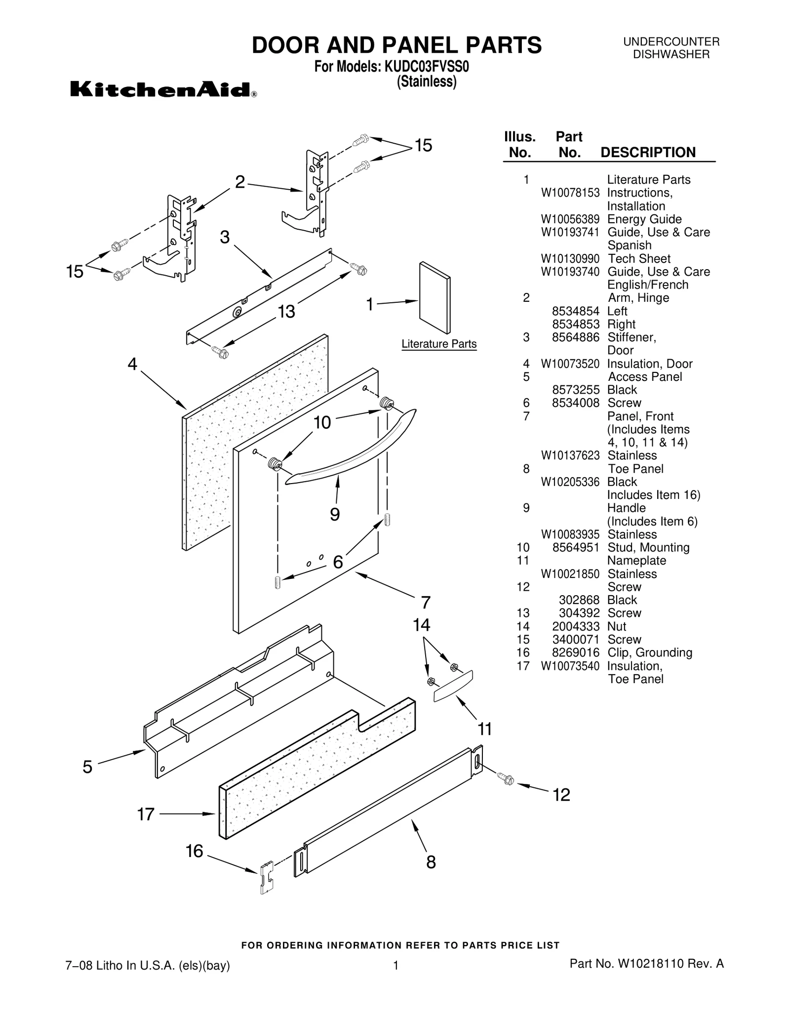 DOOR AND PANEL PARTS