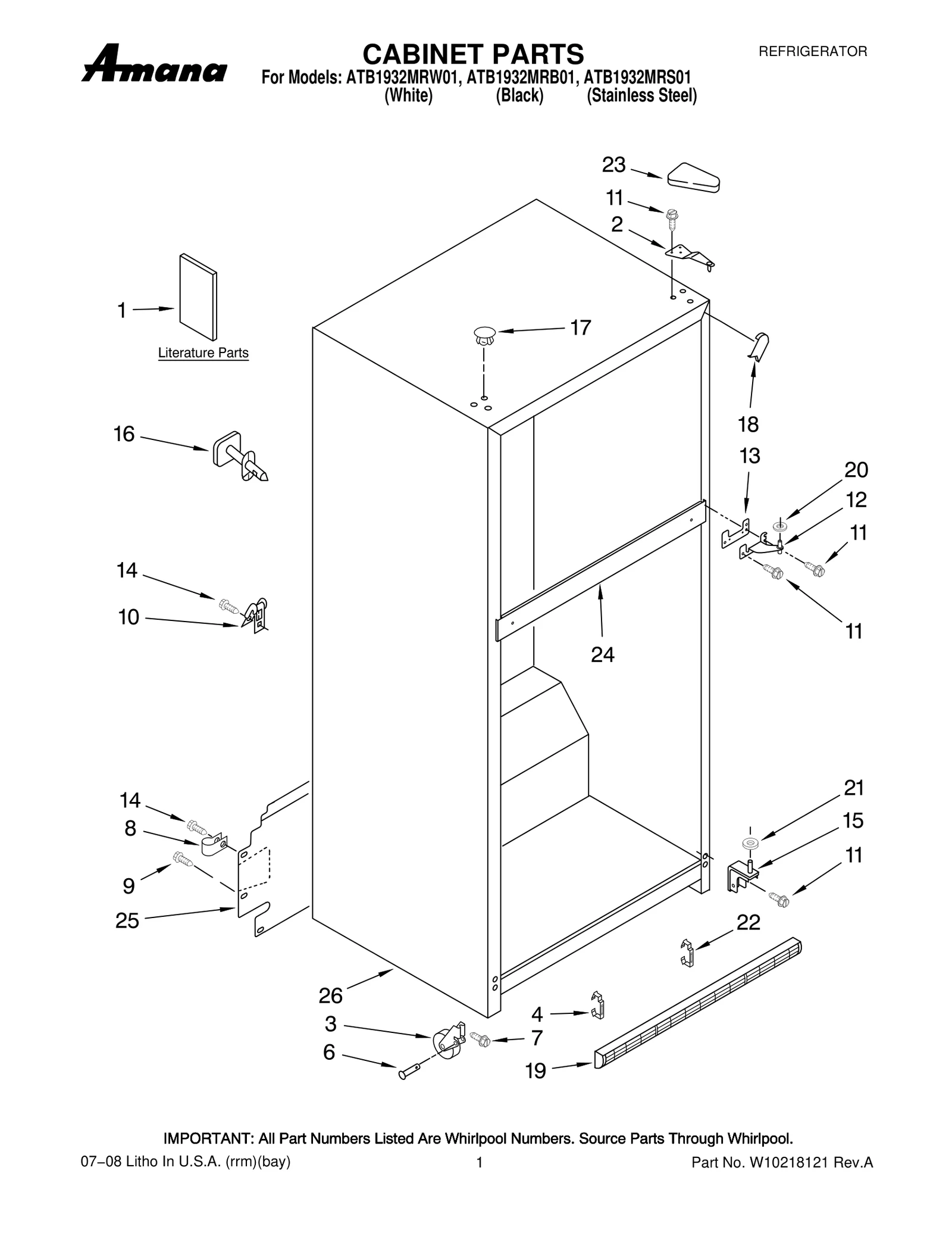 CABINET PARTS