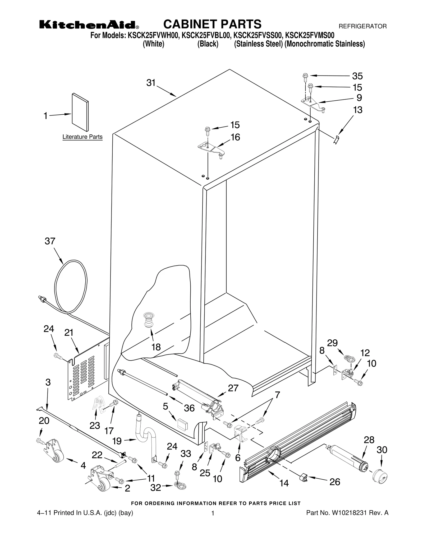 CABINET PARTS