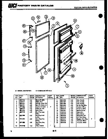CABINET AND COMPONENT PARTS