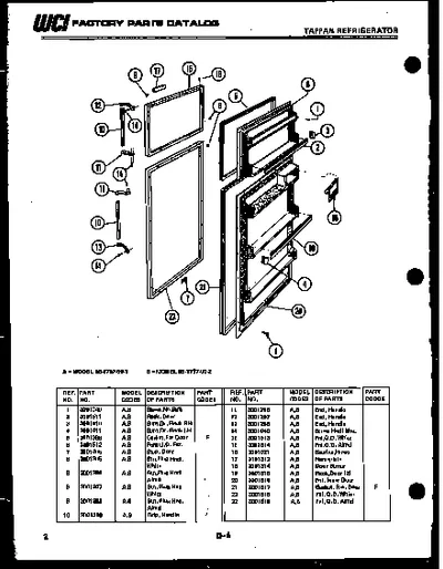 CABINET AND COMPONENT PARTS