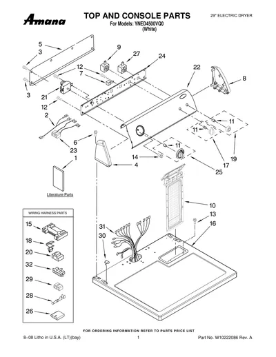 TOP AND CONSOLE PARTS