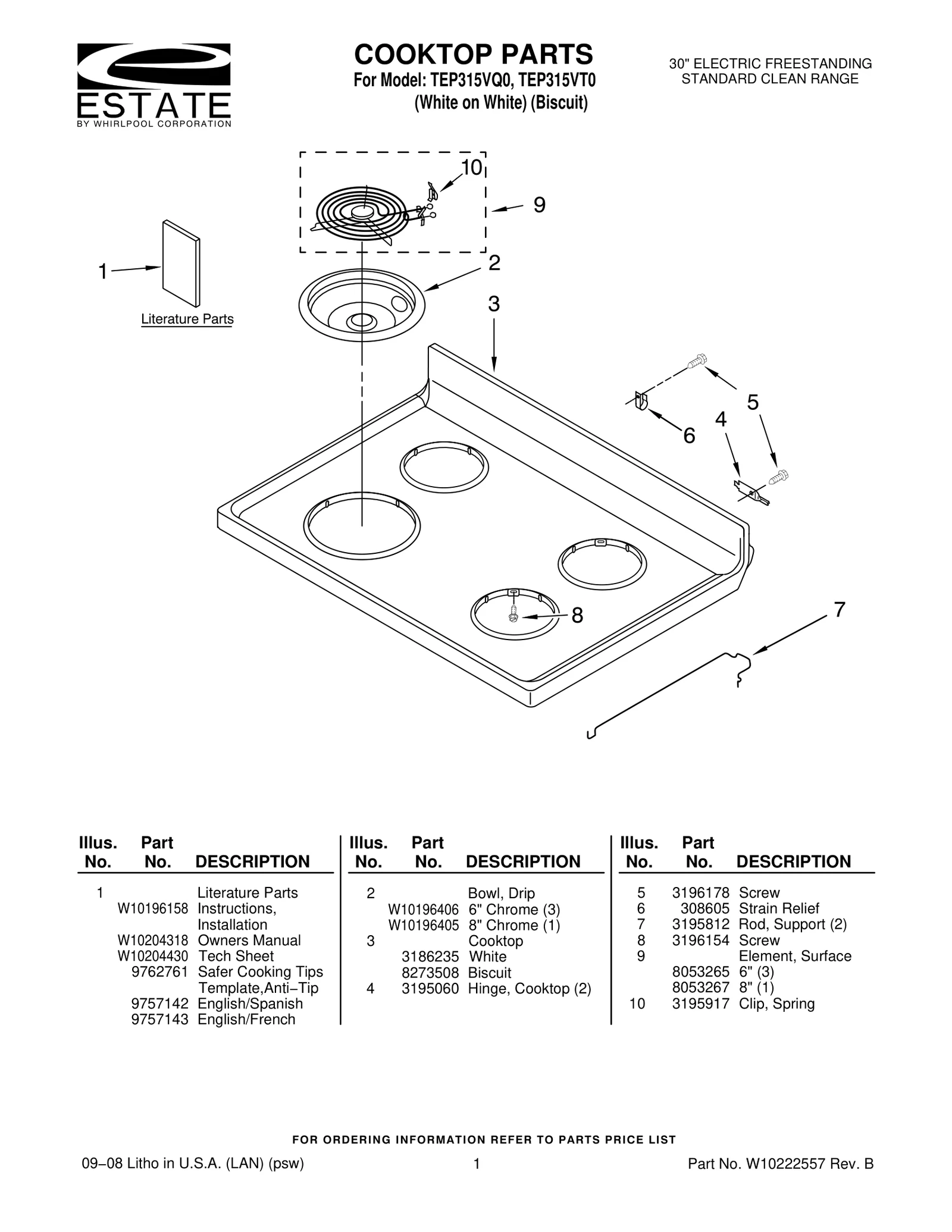 COOKTOP PARTS