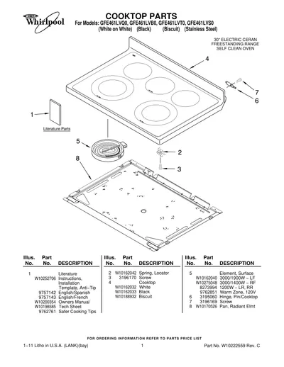 COOKTOP PARTS