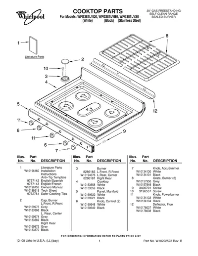 COOKTOP PARTS