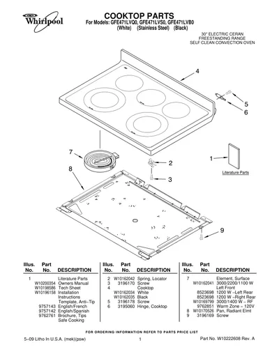 COOKTOP PARTS