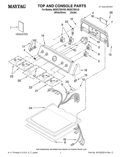 TOP AND CONSOLE PARTS