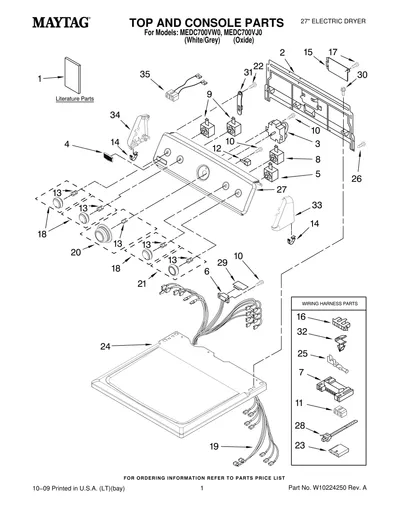 TOP AND CONSOLE PARTS
