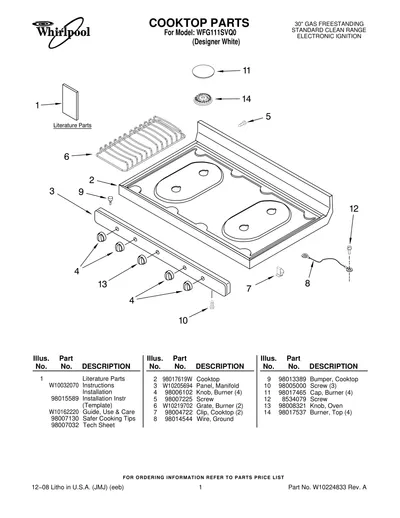 COOKTOP PARTS