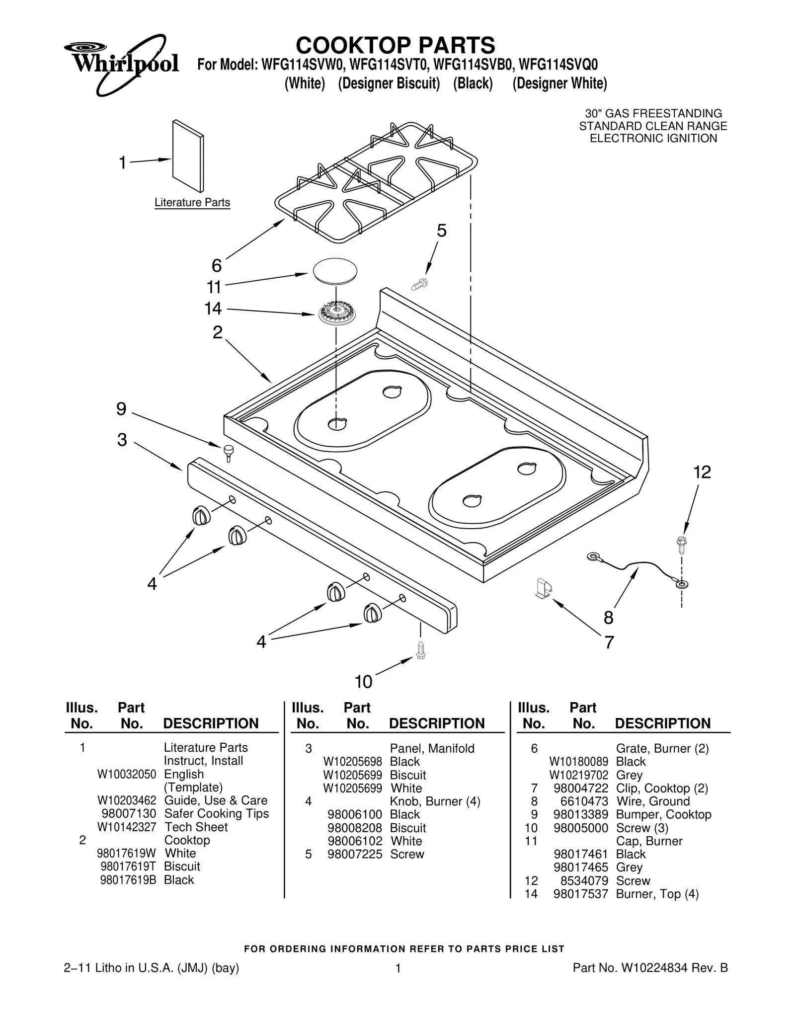 COOKTOP PARTS