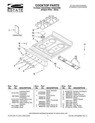 COOKTOP PARTS