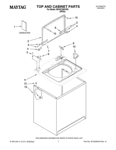 TOP AND CABINET PARTS