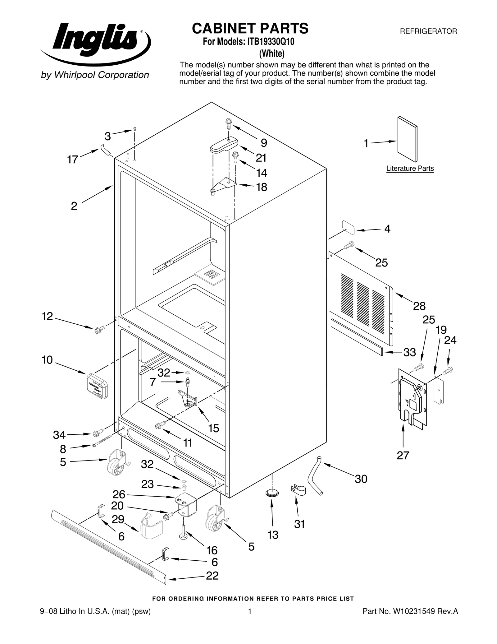 CABINET PARTS