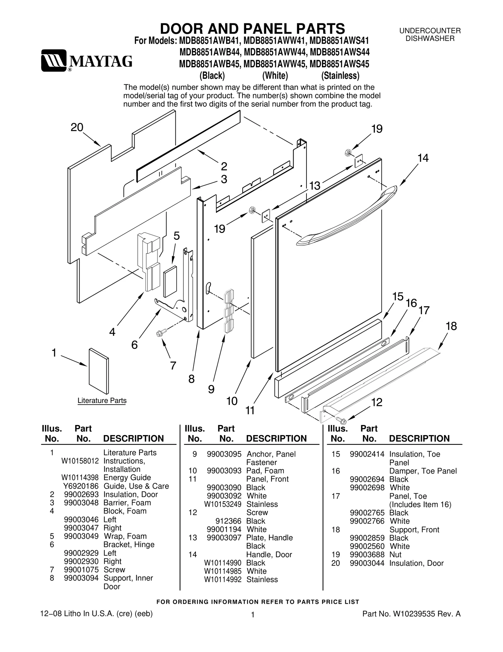 DOOR AND PANEL PARTS