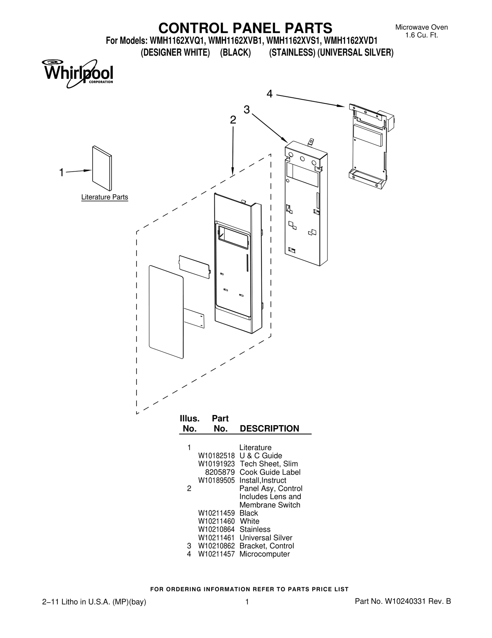 CONTROL PANEL PARTS