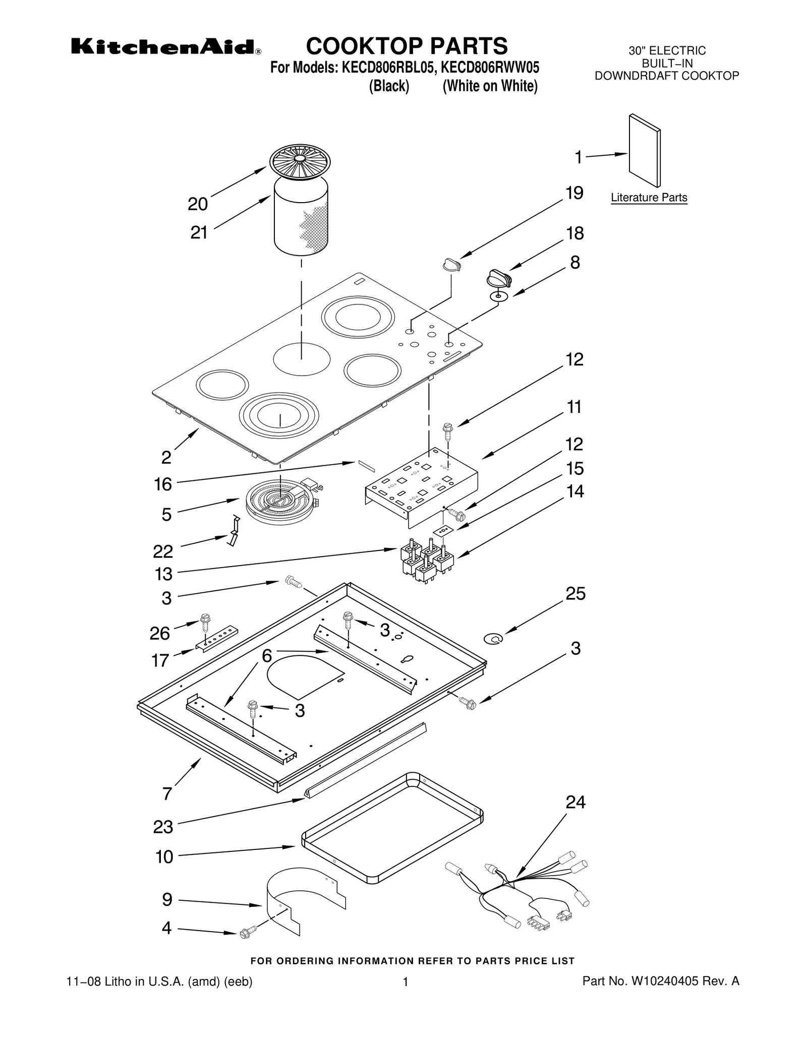 COOKTOP PARTS
