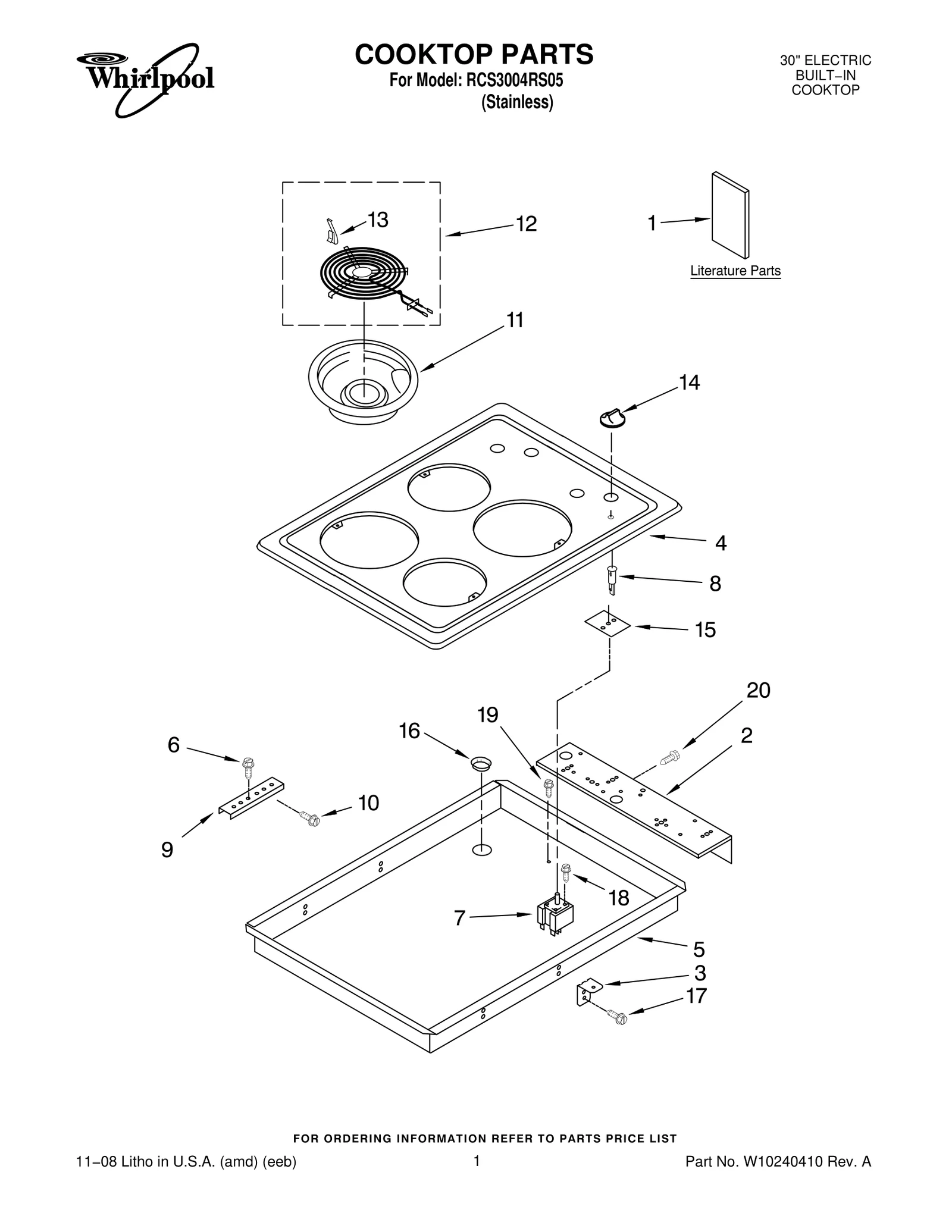 COOKTOP PARTS