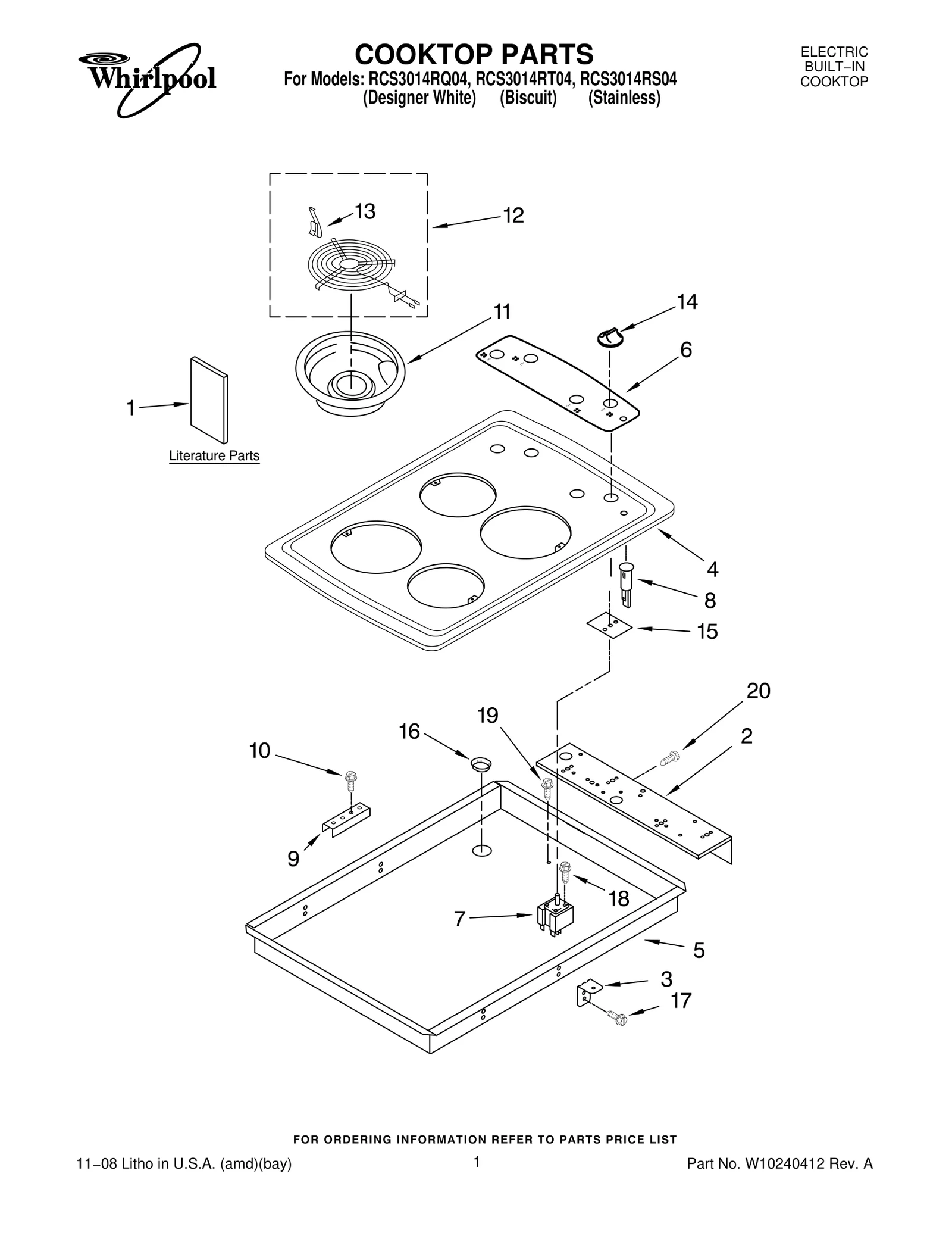 COOKTOP PARTS