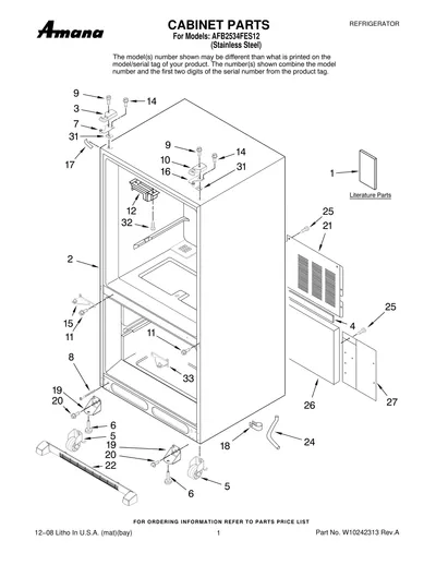 CABINET PARTS