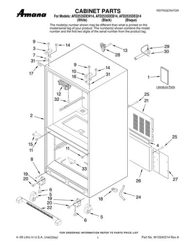 CABINET PARTS