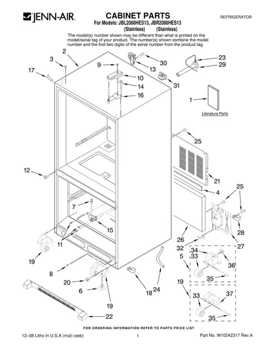 CABINET PARTS