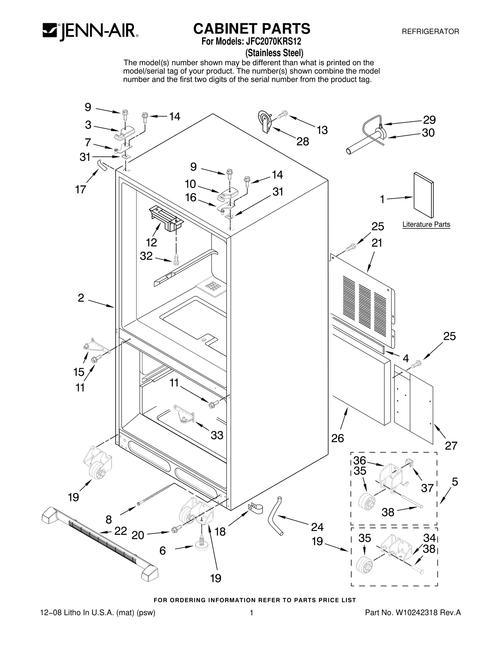 CABINET PARTS