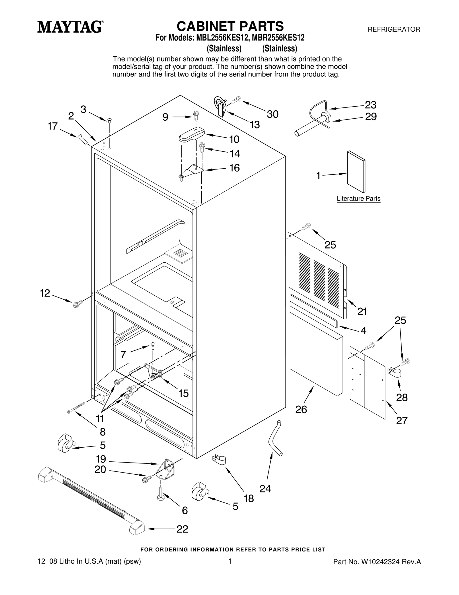 CABINET PARTS