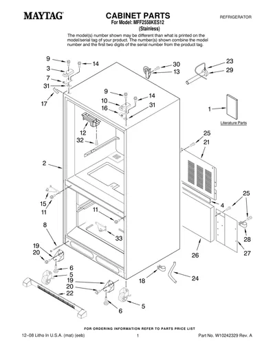CABINET PARTS