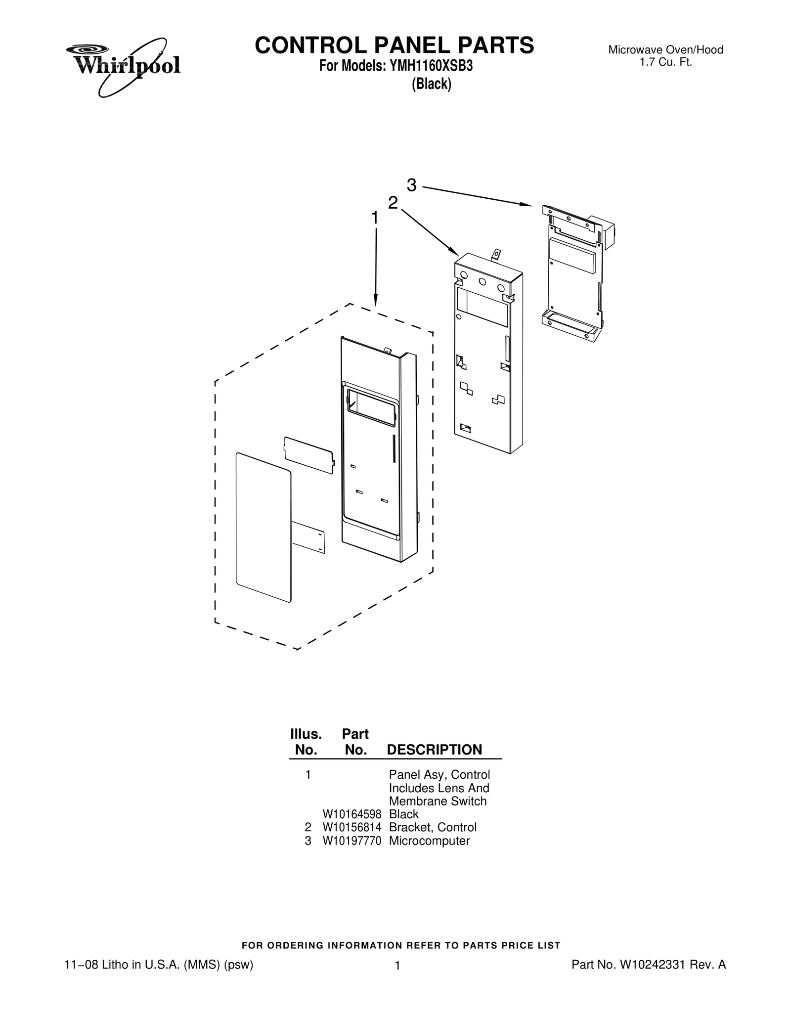 CONTROL PANEL PARTS