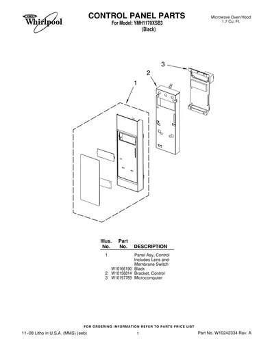 CONTROL PANEL PARTS