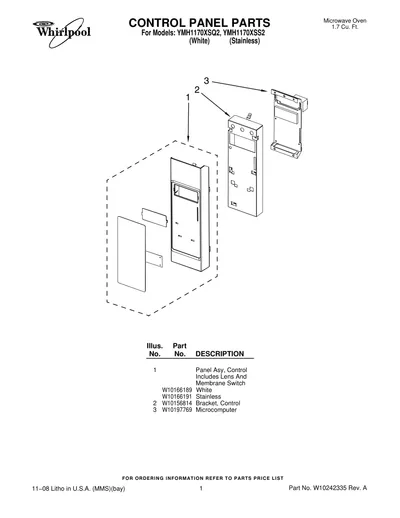 CONTROL PANEL PARTS