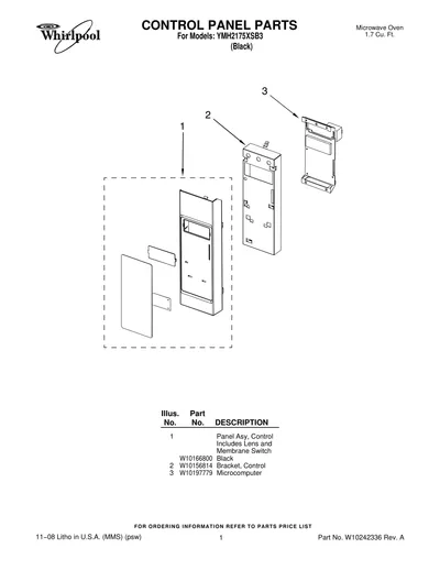 CONTROL PANEL PARTS