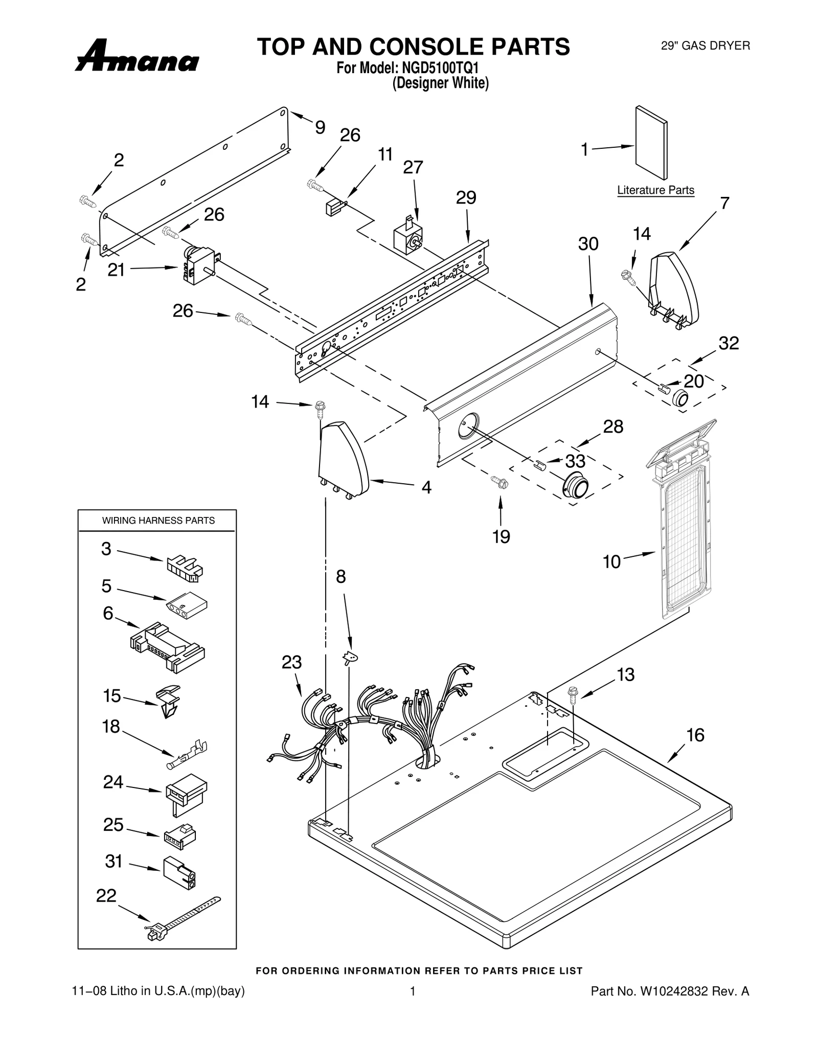 TOP AND CONSOLE PARTS