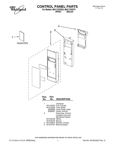 CONTROL PANEL PARTS