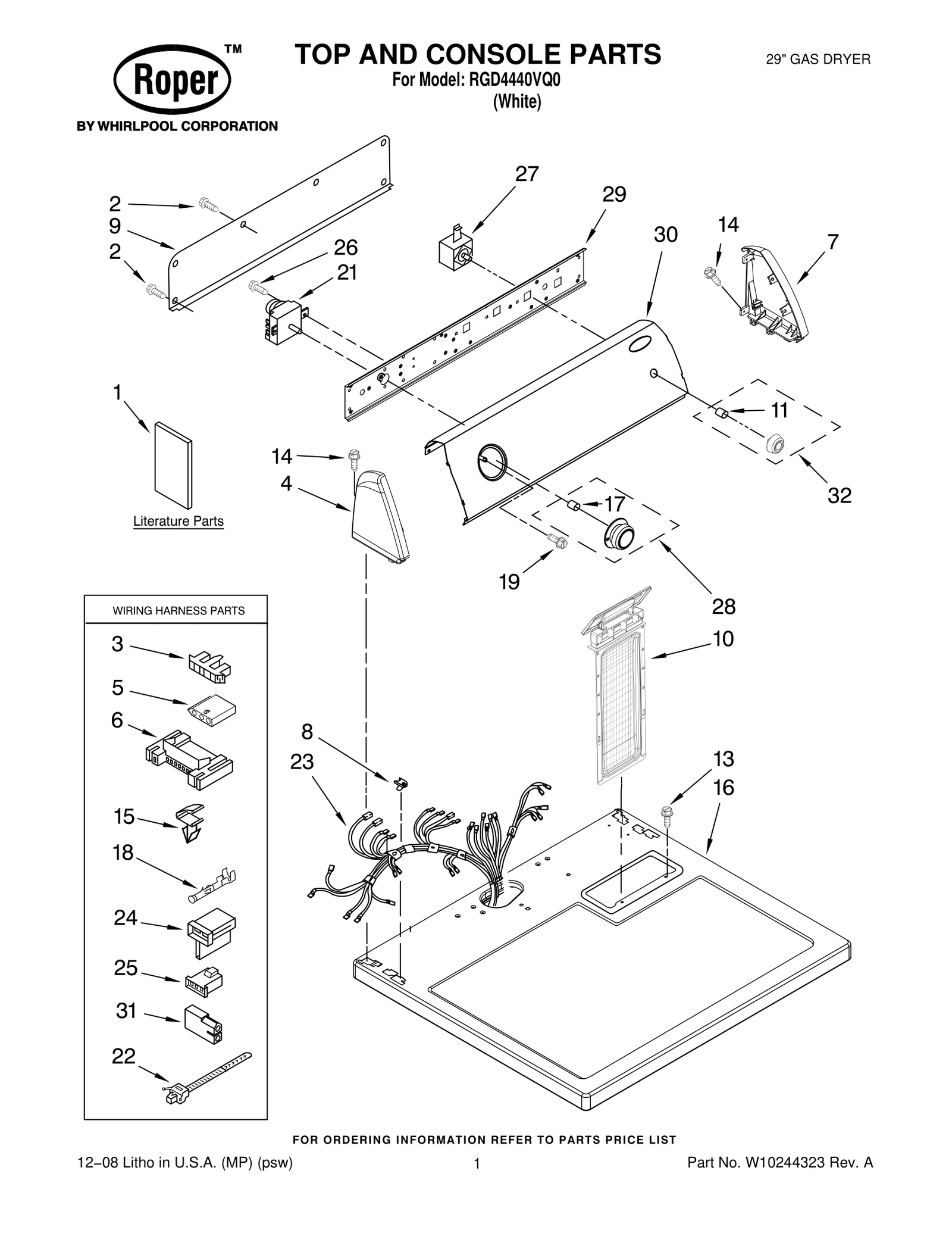 TOP AND CONSOLE PARTS