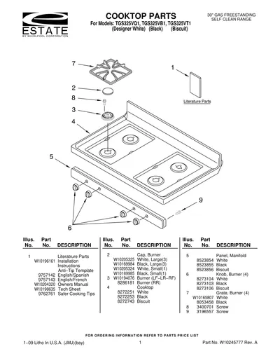 COOKTOP PARTS