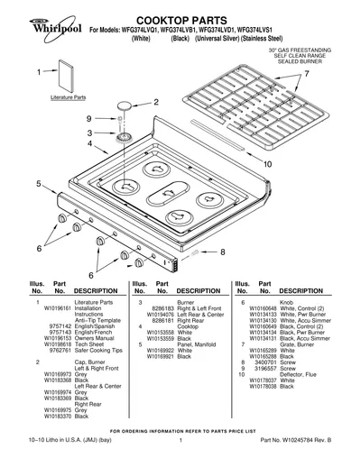 COOKTOP PARTS