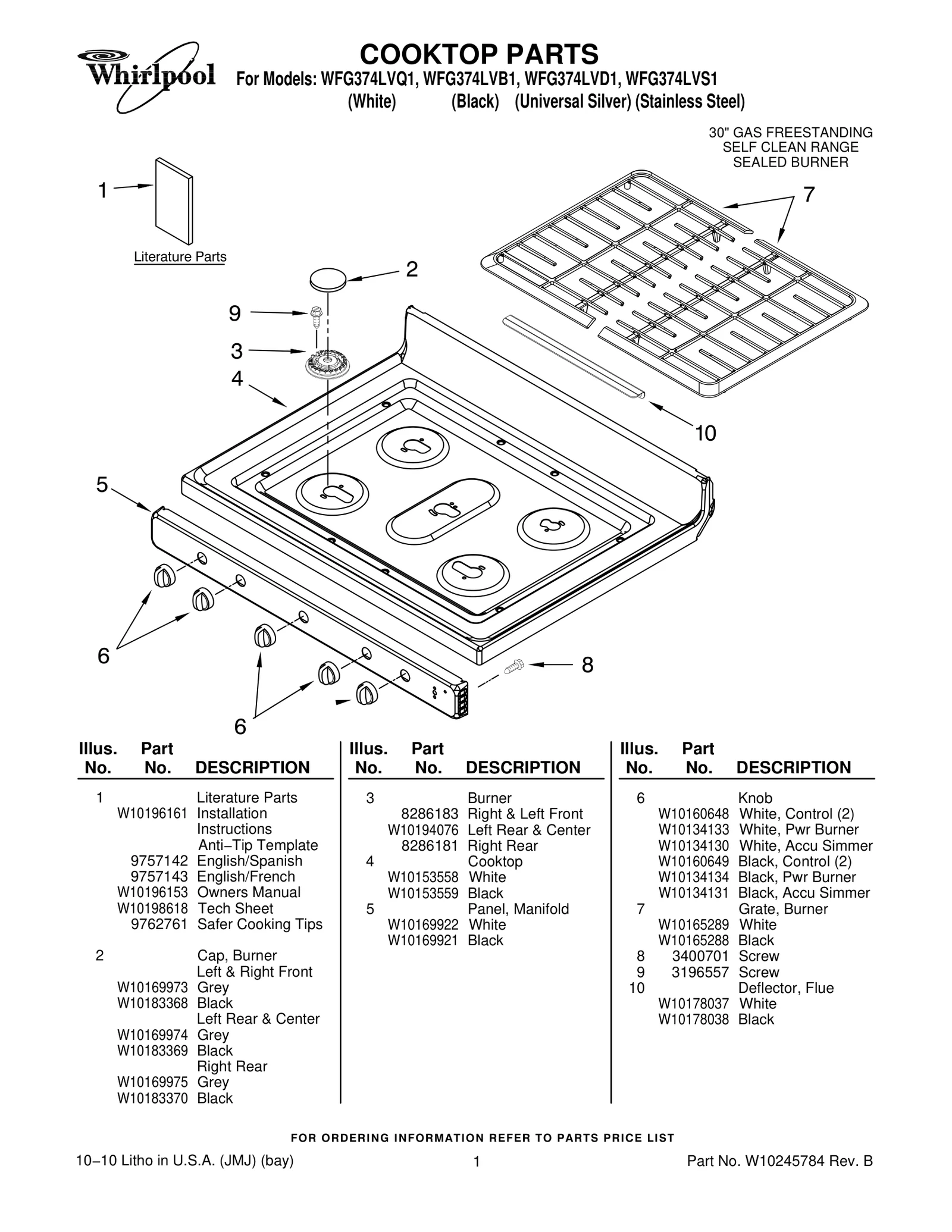 COOKTOP PARTS