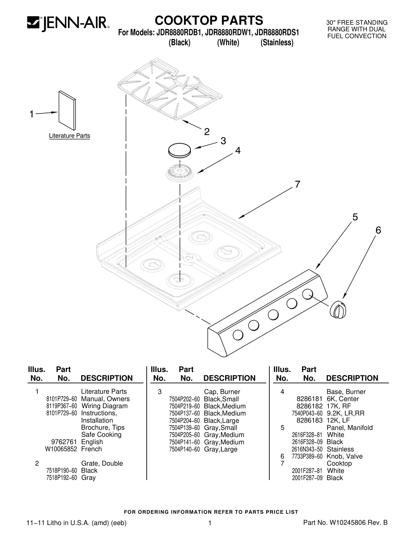 COOKTOP PARTS